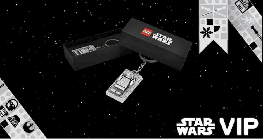 LEGO VIP Han Solo Carbonite Metal Keyring