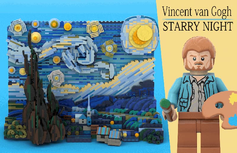 LEGO Vincent Van Gogh Starry Night