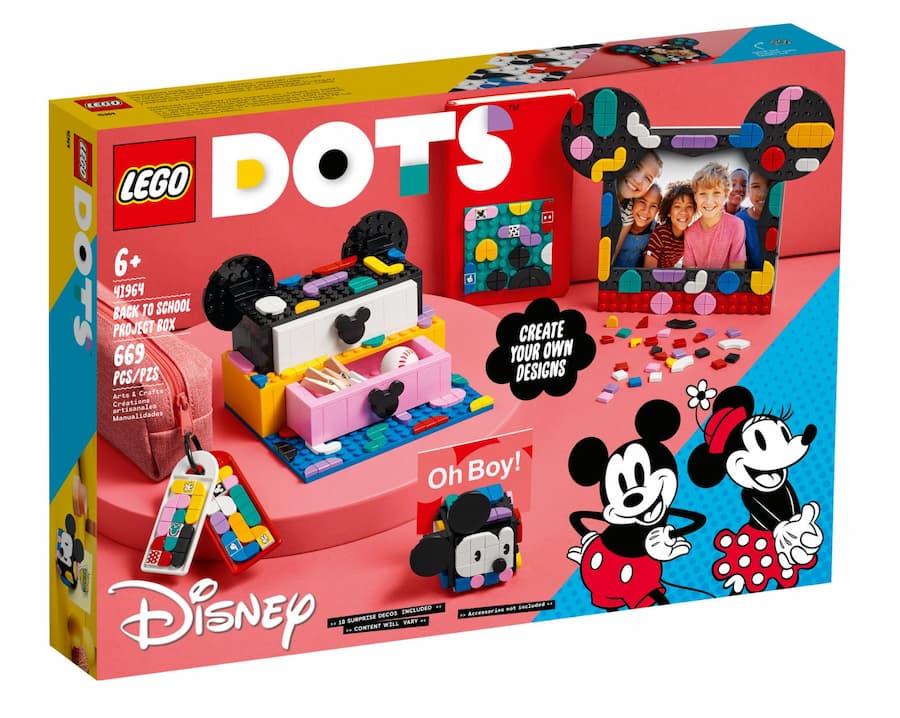 LEGO Dots 41964 Mickey Mouse & Minnie Mouse Back-to-School Project Box