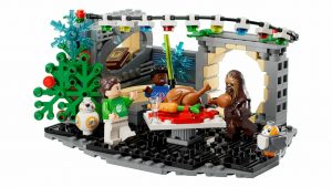 Have a Star Wars Christmas decor with the Lego Millennium Falcon Holiday Diorama