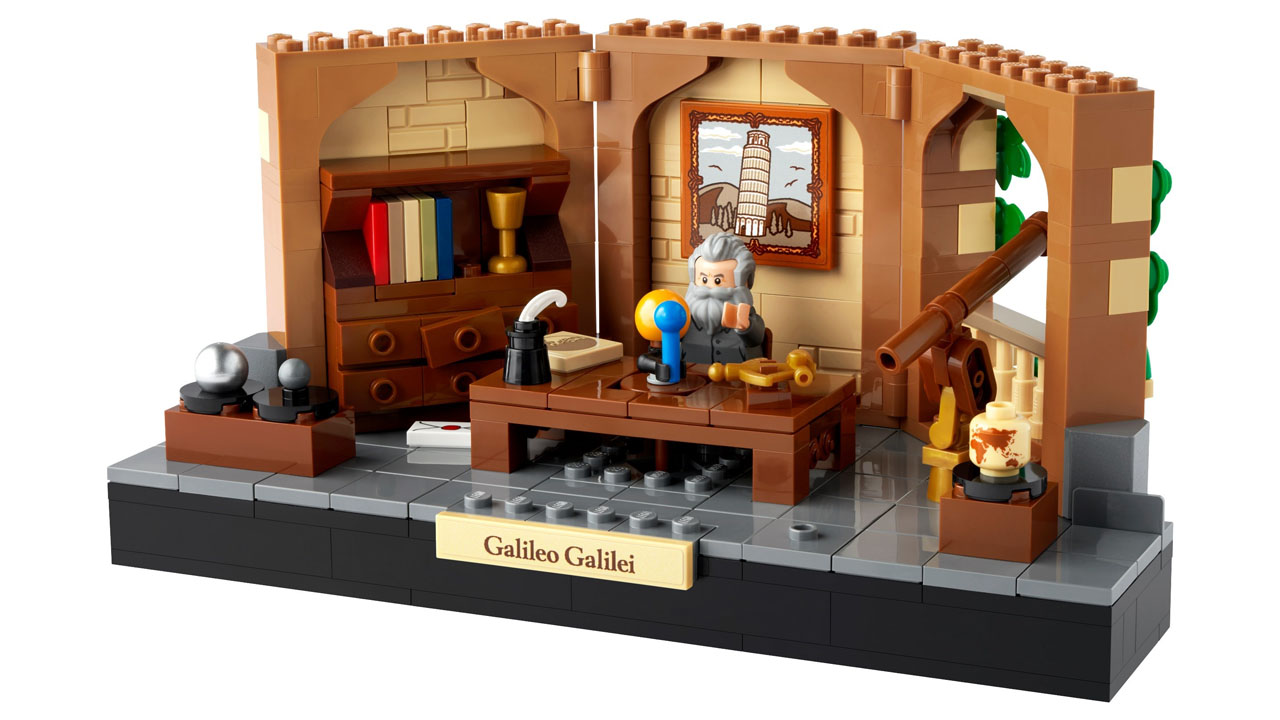LEGO 40595 Tribute to Galileo Galilei - Lego Galileo in his workshop, with globe, desk and so on.