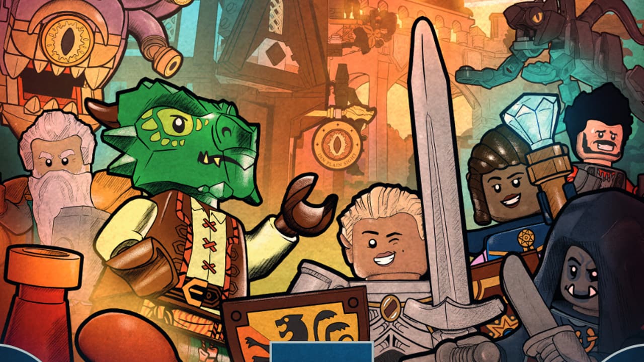 The front cover of a Lego Dungeons and Dragons campaign adventure.