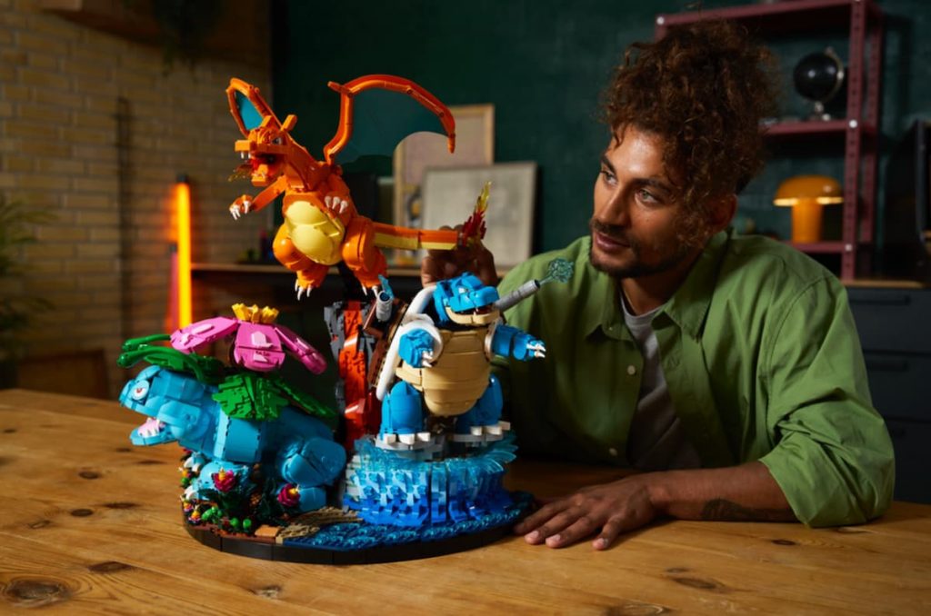 Lego Pokémon Venusaur, Charizard and Blastoise display